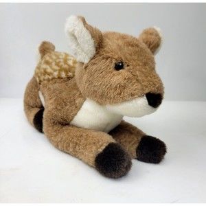Vintage IKEA Deer Fawn Plush Brown White Spots Stuffed Animal S. Korea 21"